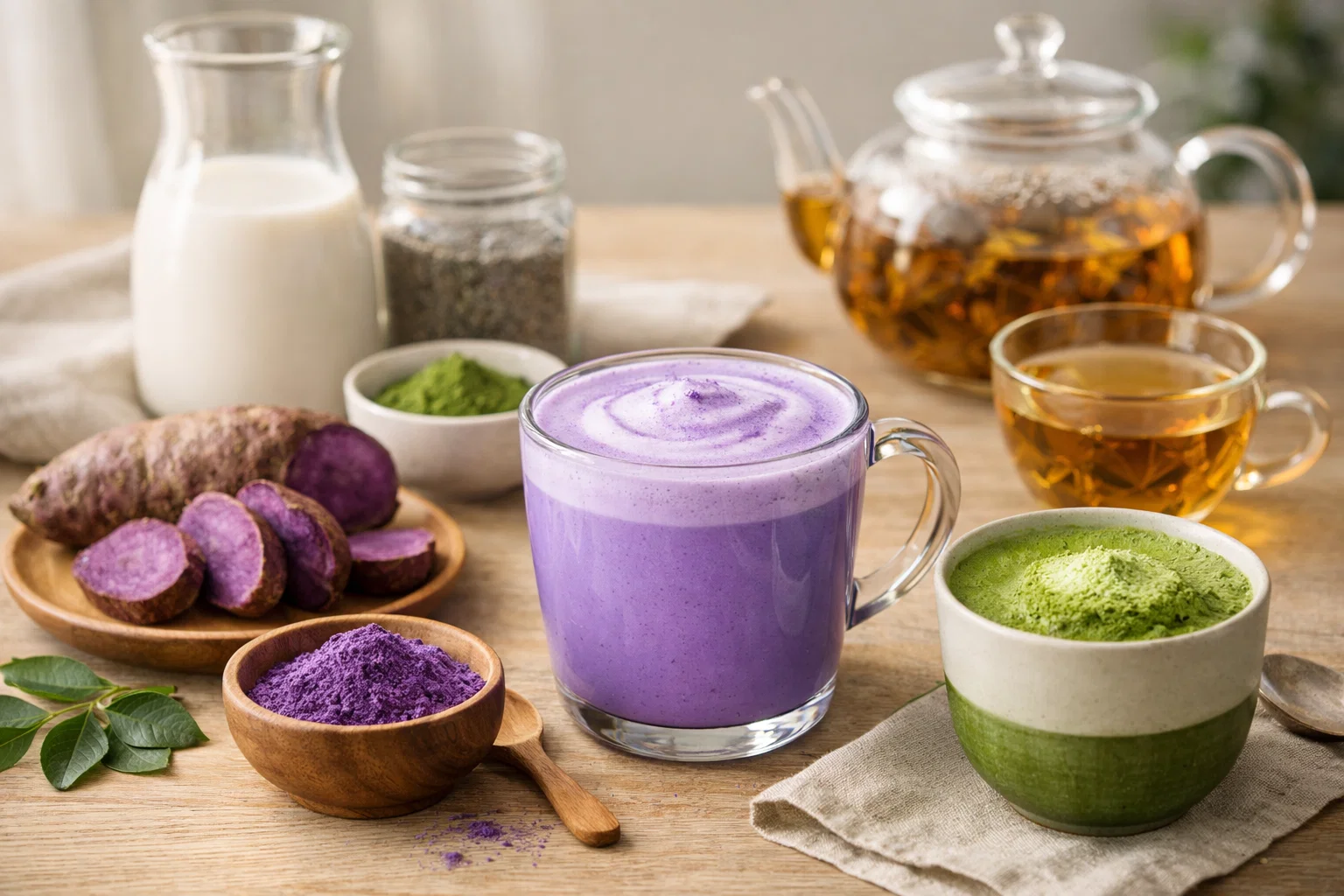 Ube dans les boissons fonctionnelles