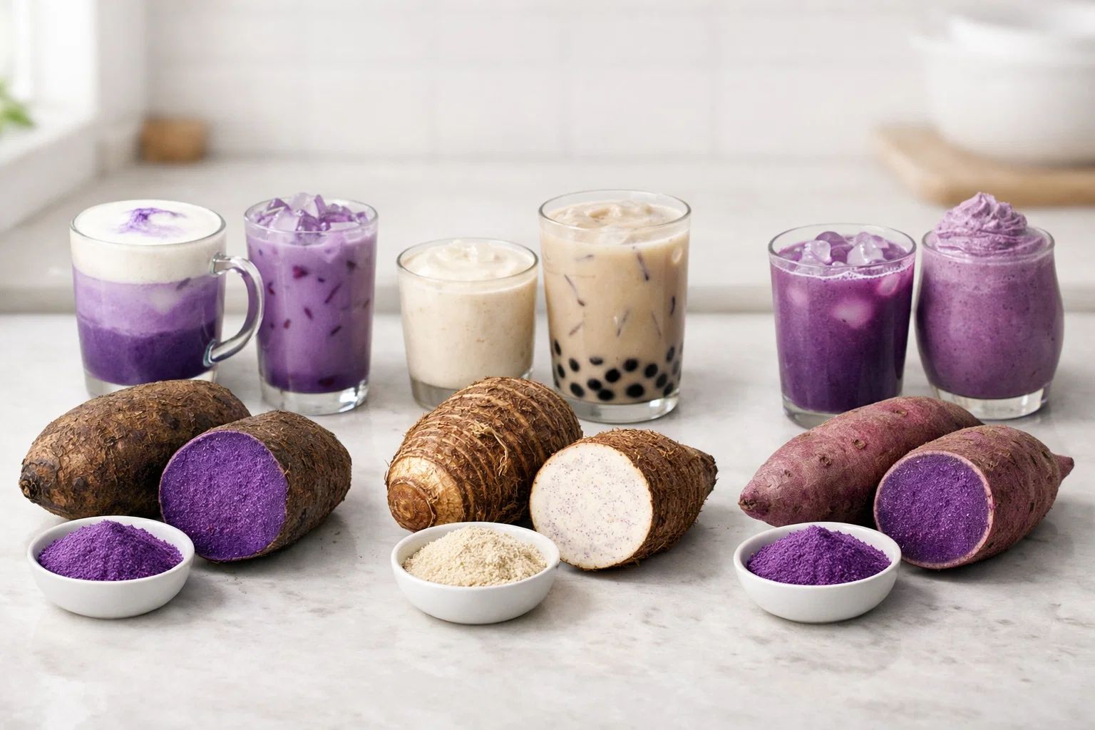 ube taro patate douce violette